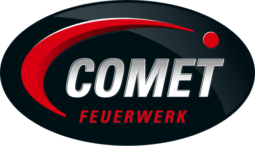 Logo Comet Feuerwerk mit Spiegelung